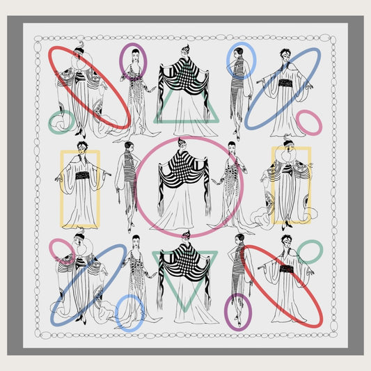 Silk Scarf 140 30’s Fashion