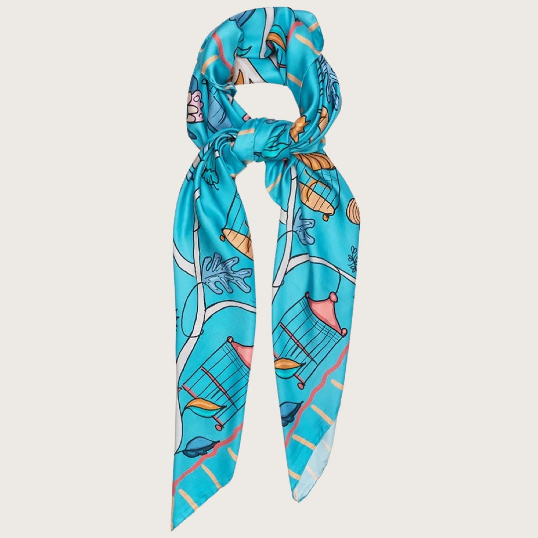 Silk Scarf 140 Bird Cage