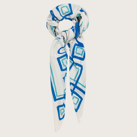 Crêpe de Chine Silk Scarf 140 Cranes