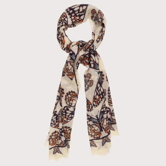 Cashmere/Silk Shawl Butterflies