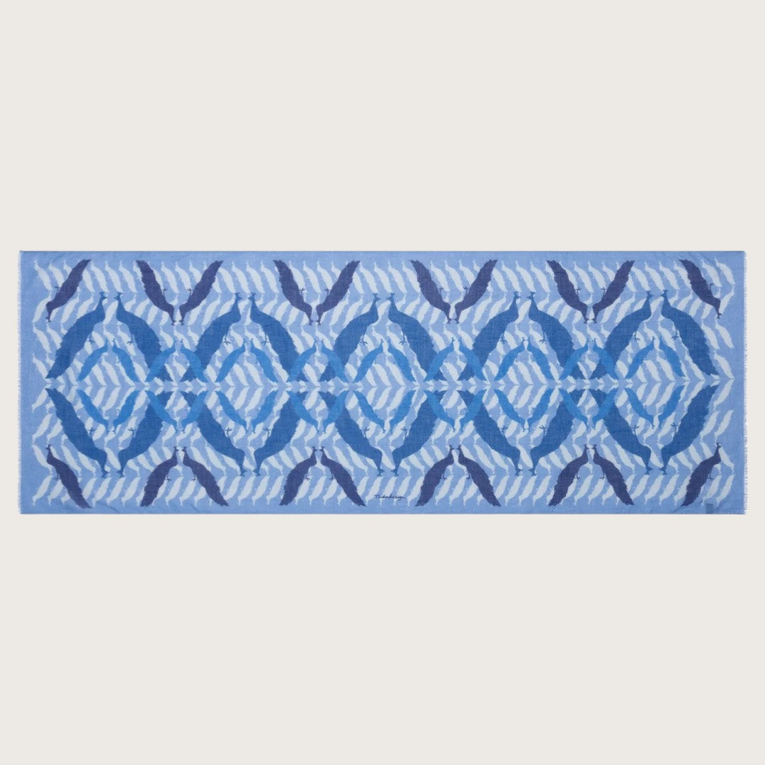 Cashmere/Silk Shawl Peacocks
