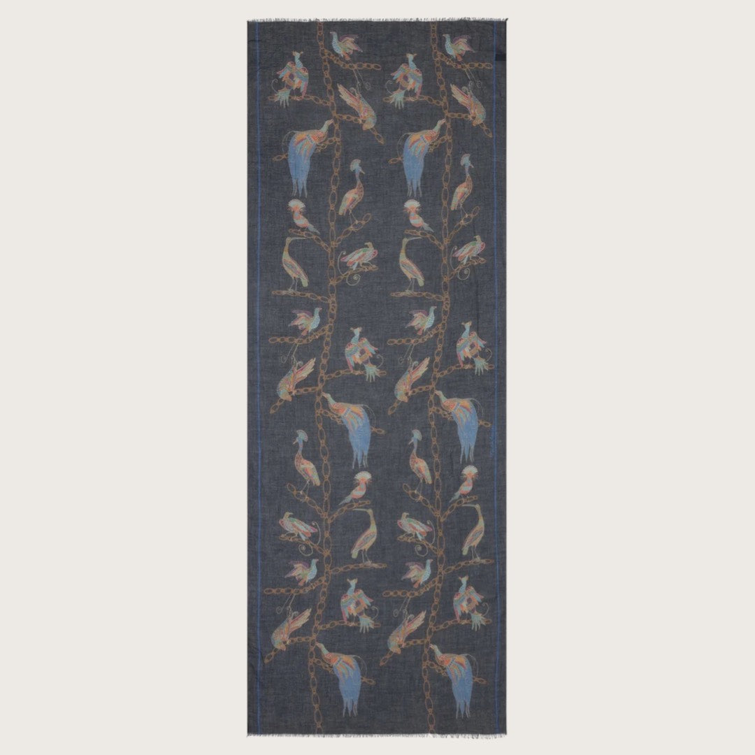 Cashmere/Silk Shawl Bird Chain