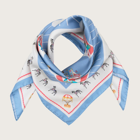 Silk Scarf 90 Vintage Carrousel