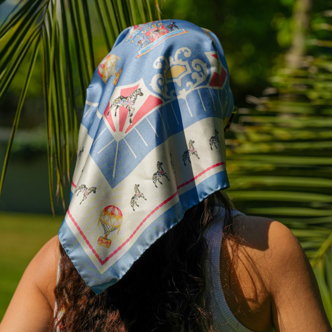 Silk Scarf 90 Vintage Carrousel
