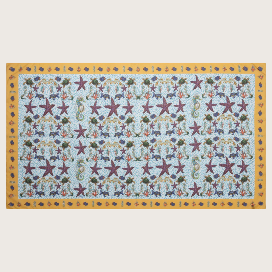 Silk/Cotton Sarong Sealife
