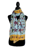 Silk-Cotton Sarong ‘ Sealife’