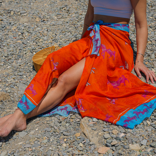 Silk/Cotton Sarong Horses